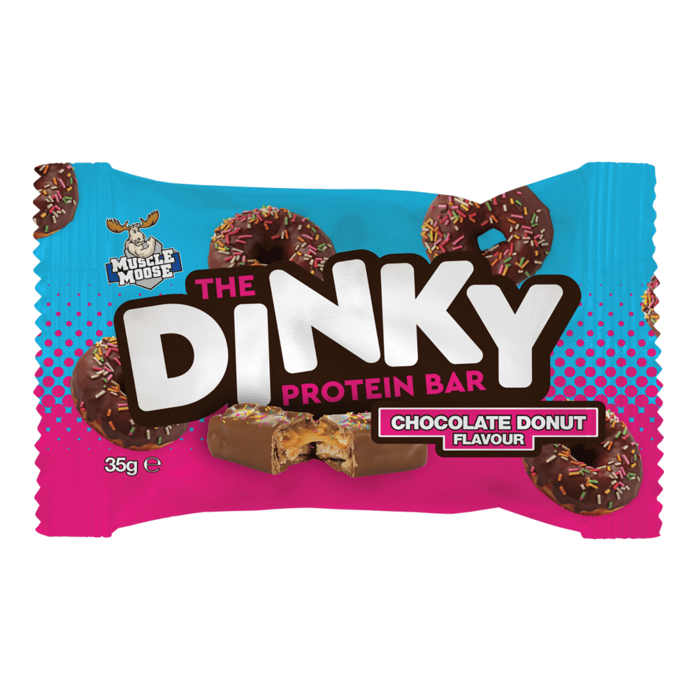 Muscle Moose Chocolate Donut Flavour Dinky Protein Bars - 12x35g