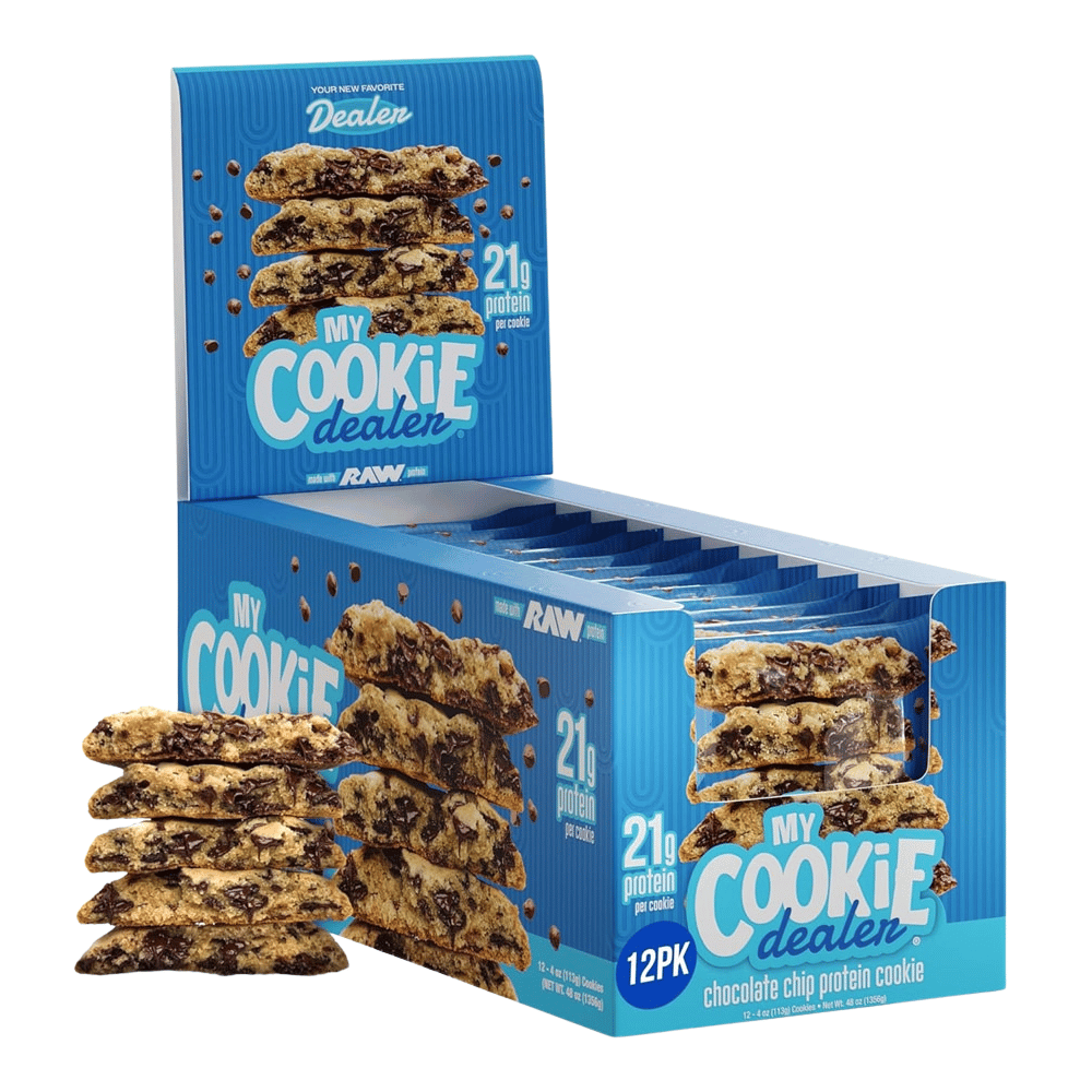 Chocolate Chip My Cookie Dealer RAW Protein Cookies - 12 x 113g Box - Protein Package UK