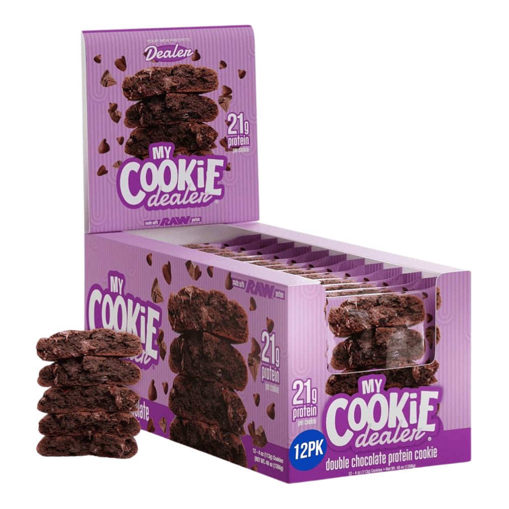 Double Chocolate My Cookie Dealer RAW Protein Cookies - 12 x 113g Box - Protein Package UK