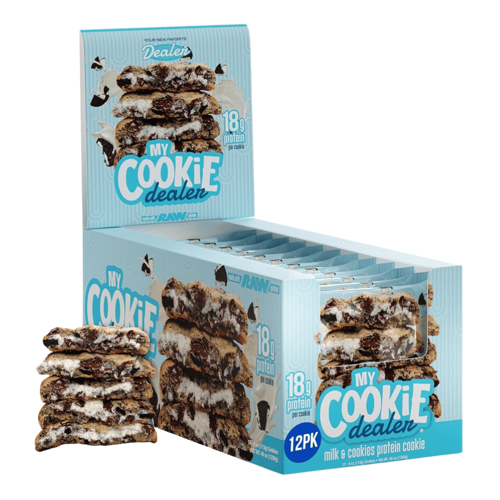 Milk and Cookies My Cookie Dealer RAW Protein Cookies - 12 x 113g Box - Protein Package UK