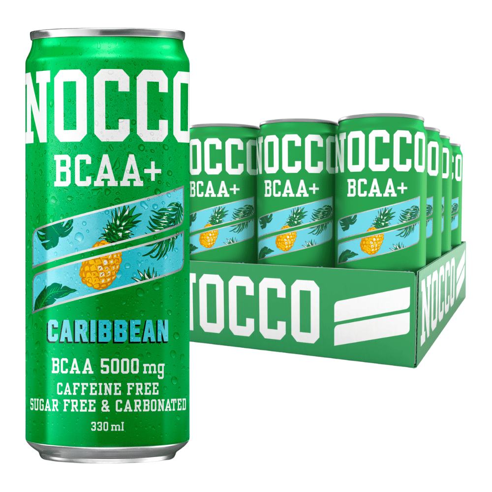 Caribbean NOCCO Caffeine-Free BCAA+ Drinks - 12 Pack (12x330ml) Cans