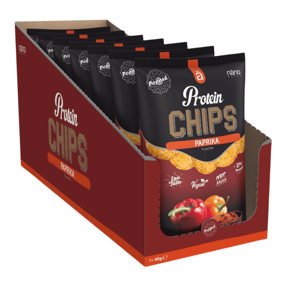 Nano Supps Protein Crisps Chips - Paprika Flavour - 40g Boxes