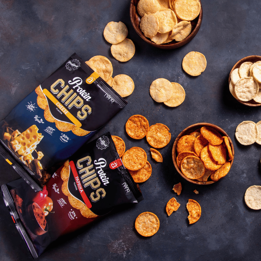 Inside the Nano Crisps Protein Chips Packets