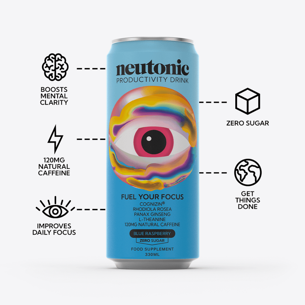 Key Facts on the Neutonic Productivity Blue Raspberry Drinks