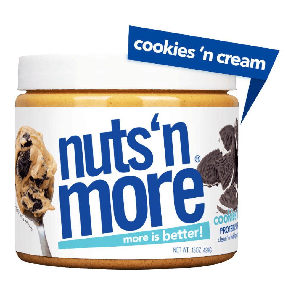 Nuts N More Cookies N Cream High Protein Peanut Butter - 429g Tubs UK
