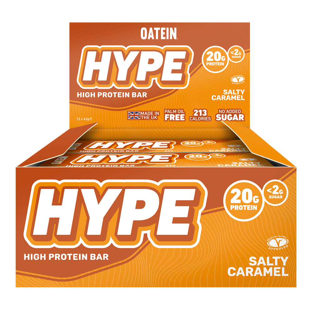 Oatein Salty Caramel Hype High Protein Bars - 12 Pack