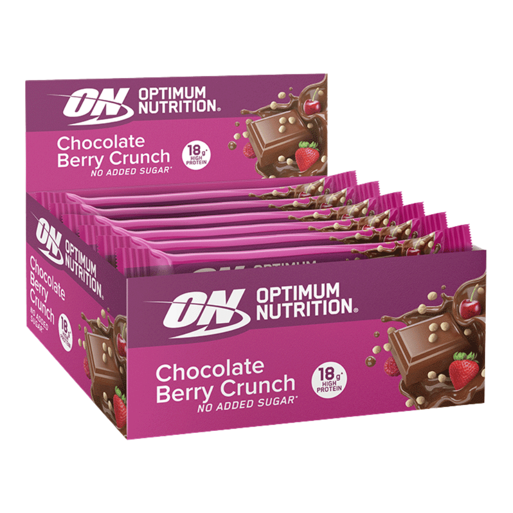 Chocolate Berry Crunch Optimum Protein Bars - 12 Pack