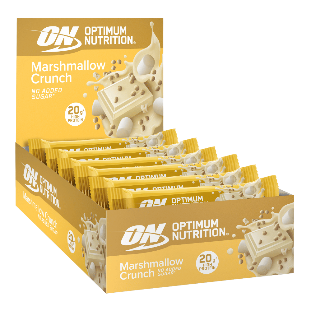 Optimum Nutrition Marshmallow Crunch Protein Bars - 10x65g Box