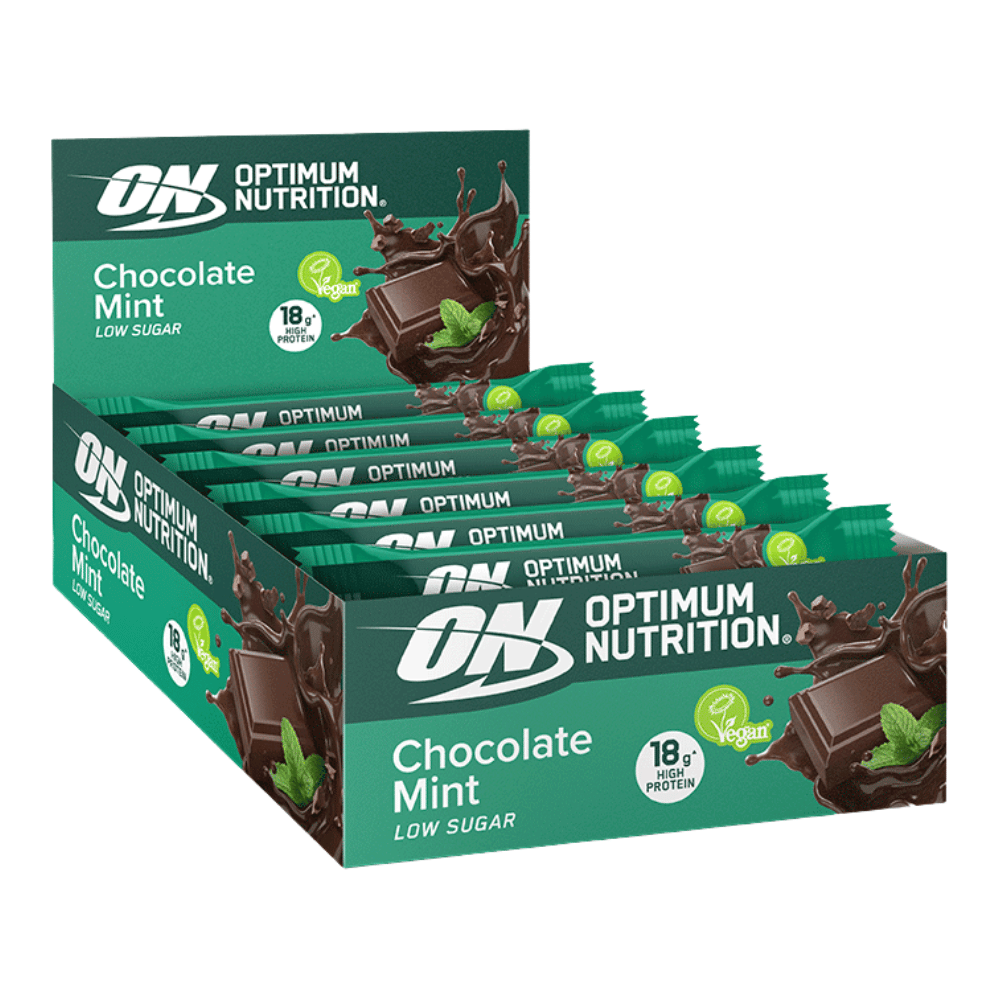 Optimum Vegan Chocolate Mint Plant Based Protein Bars - 12 Pack