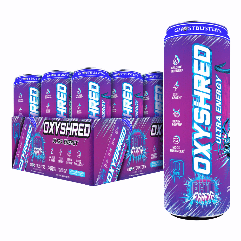 Oxyshred Energy Drinks - Ecto Freeze Ghostbusters Flavour - 12 Pack