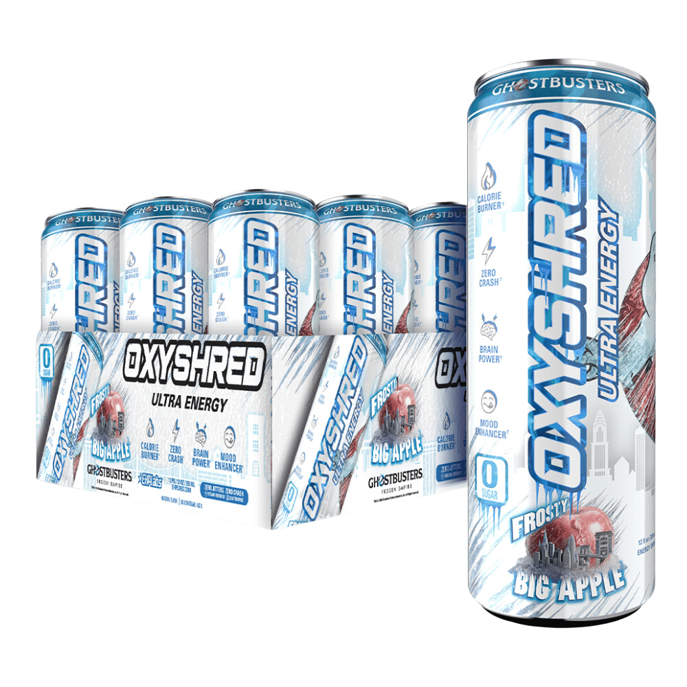 Oxyshred Energy Drinks - Frosty Big Apple Ghostbusters Flavour - 12 Pack