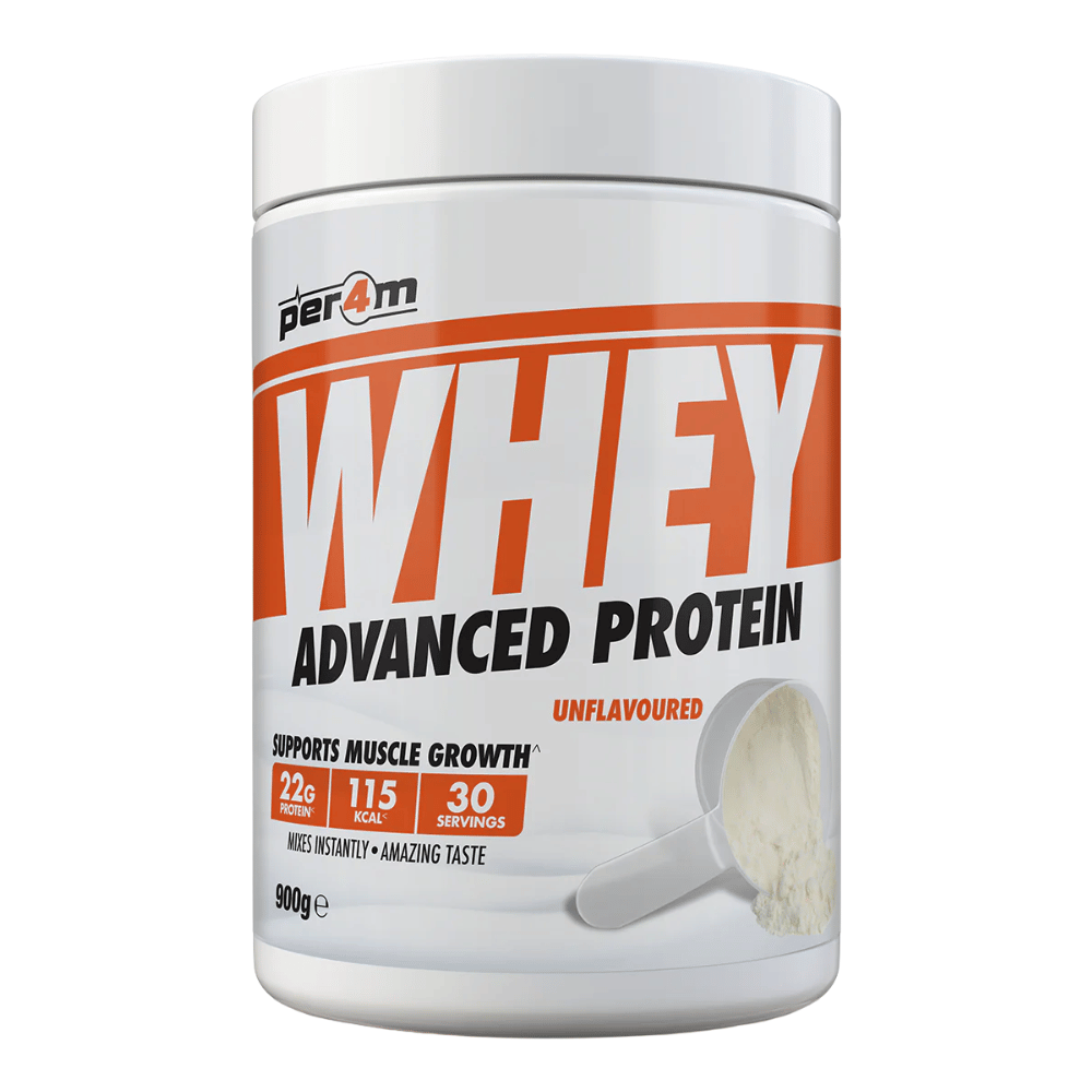 PER4M 900g Unflavoured Whey Protein Powder - 30 Servings 