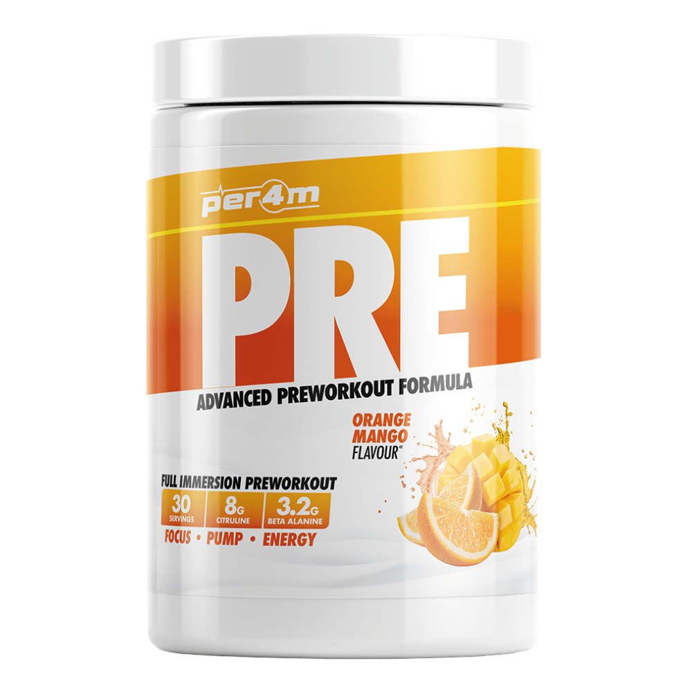 PER4M Advanced Pre Workout Orange Mango Flavour - Focus, Pump and Energy