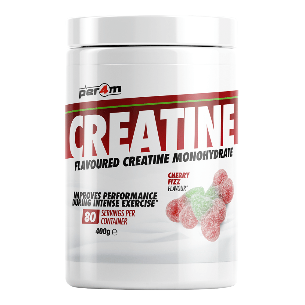 PER4M Cherry Fizz Flavoured Creatine Powder - 80 Serving Tubs