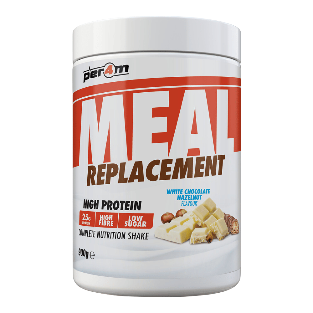 PER4M White Chocolate Hazelnut Meal Replacement High Protein Powder - 15 Serving Tubs (900g)