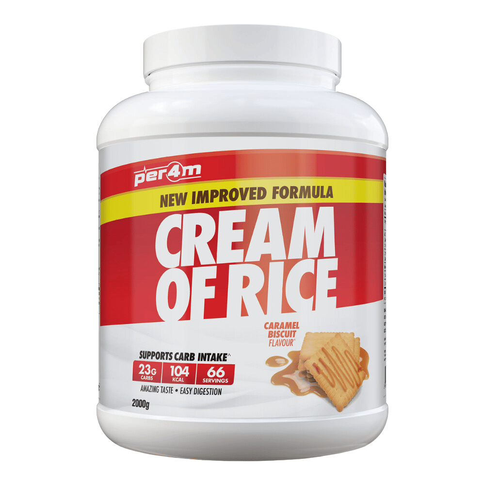 PER4M Cream of Rice - 2kg Tub - Caramel Biscuit