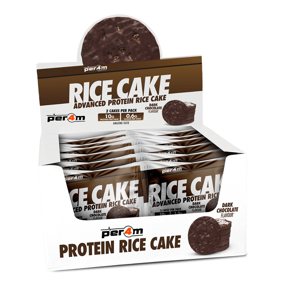 PER4M Dark Chocolate Protein Rice Cakes - 12 Pack Box