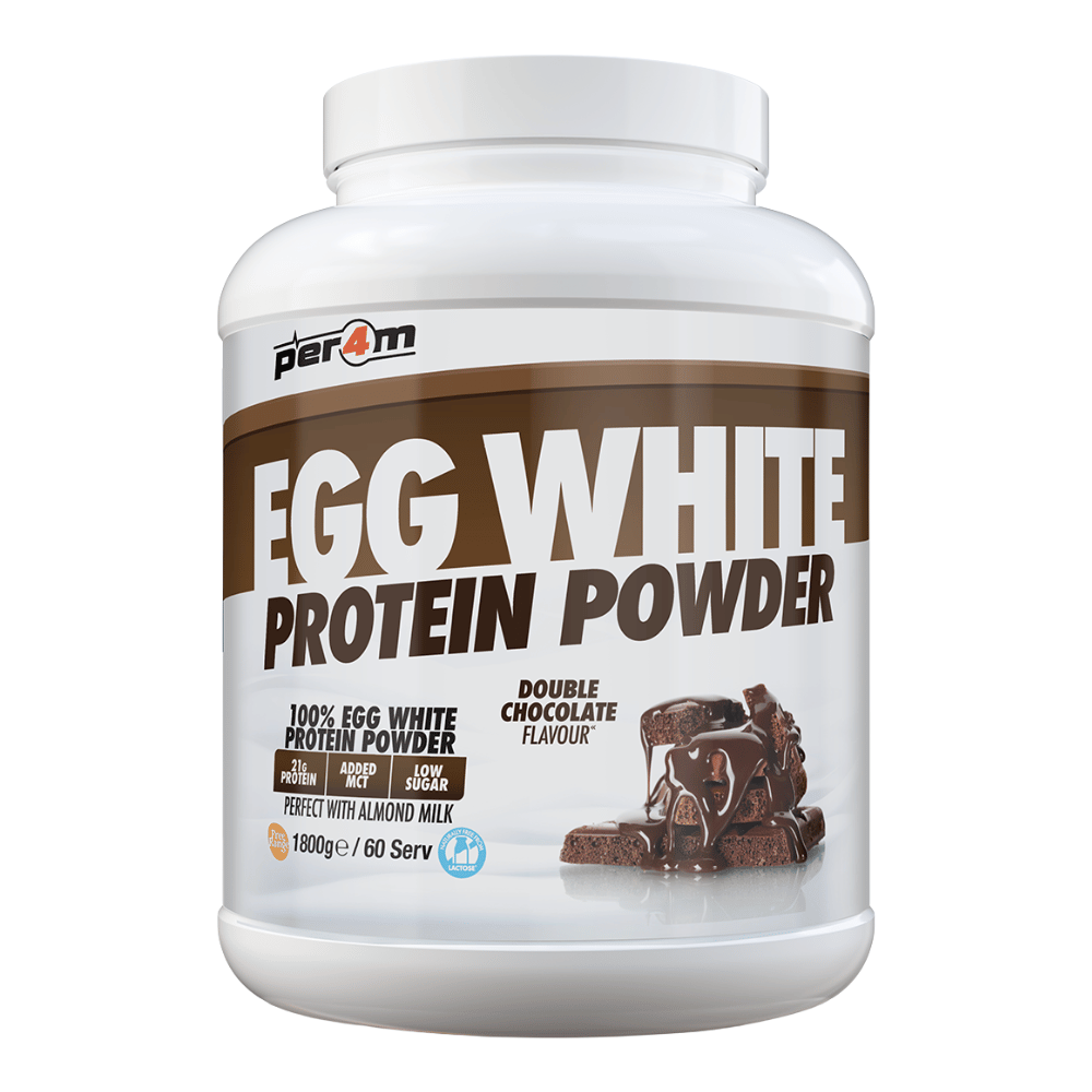 PER4M Double Chocolate Flavoured Egg White Protein Powder 1.8kg (60 Servings)