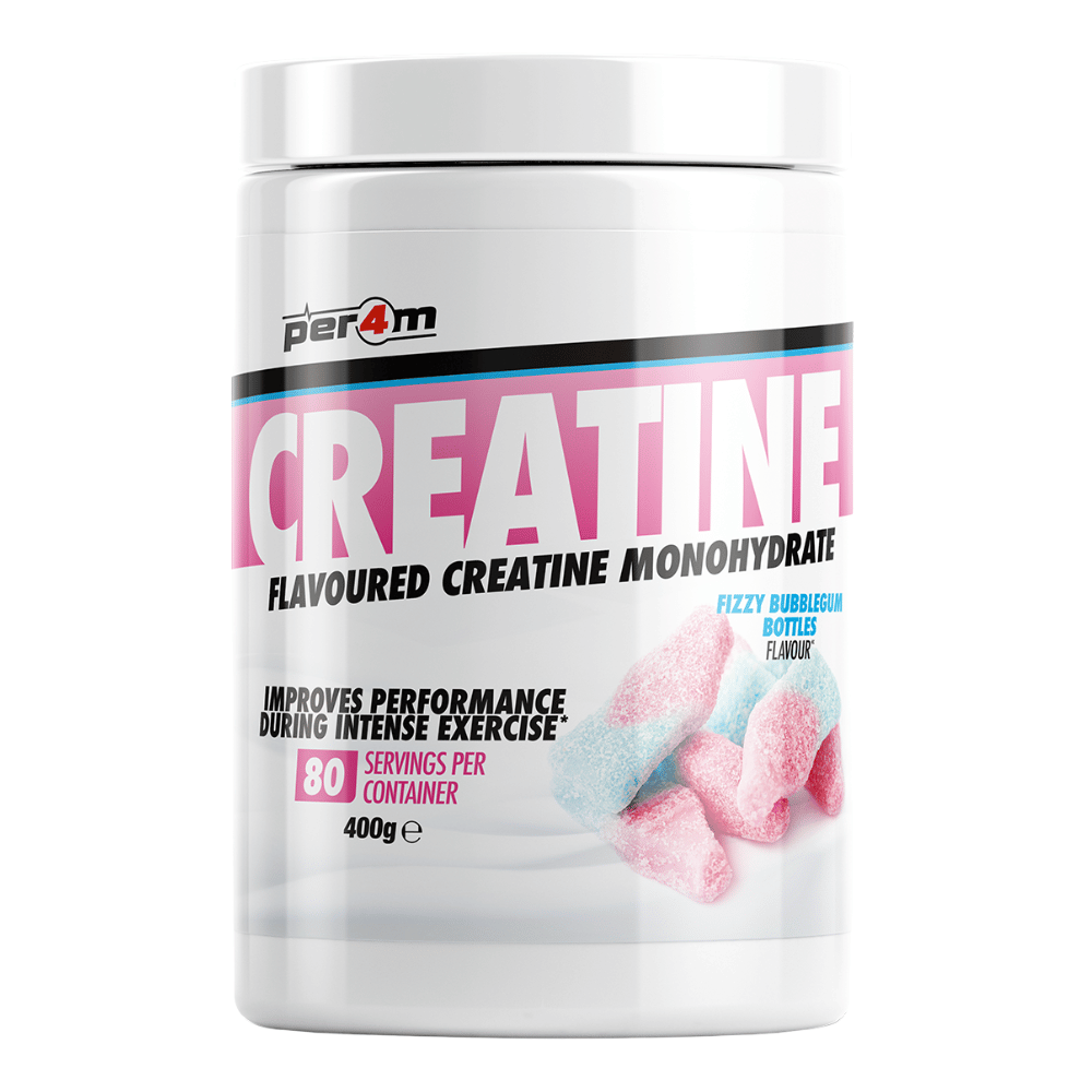 PER4M Fizzy Bubblegum Flavoured Creatine Monohydrate - 400g (80 Servings)