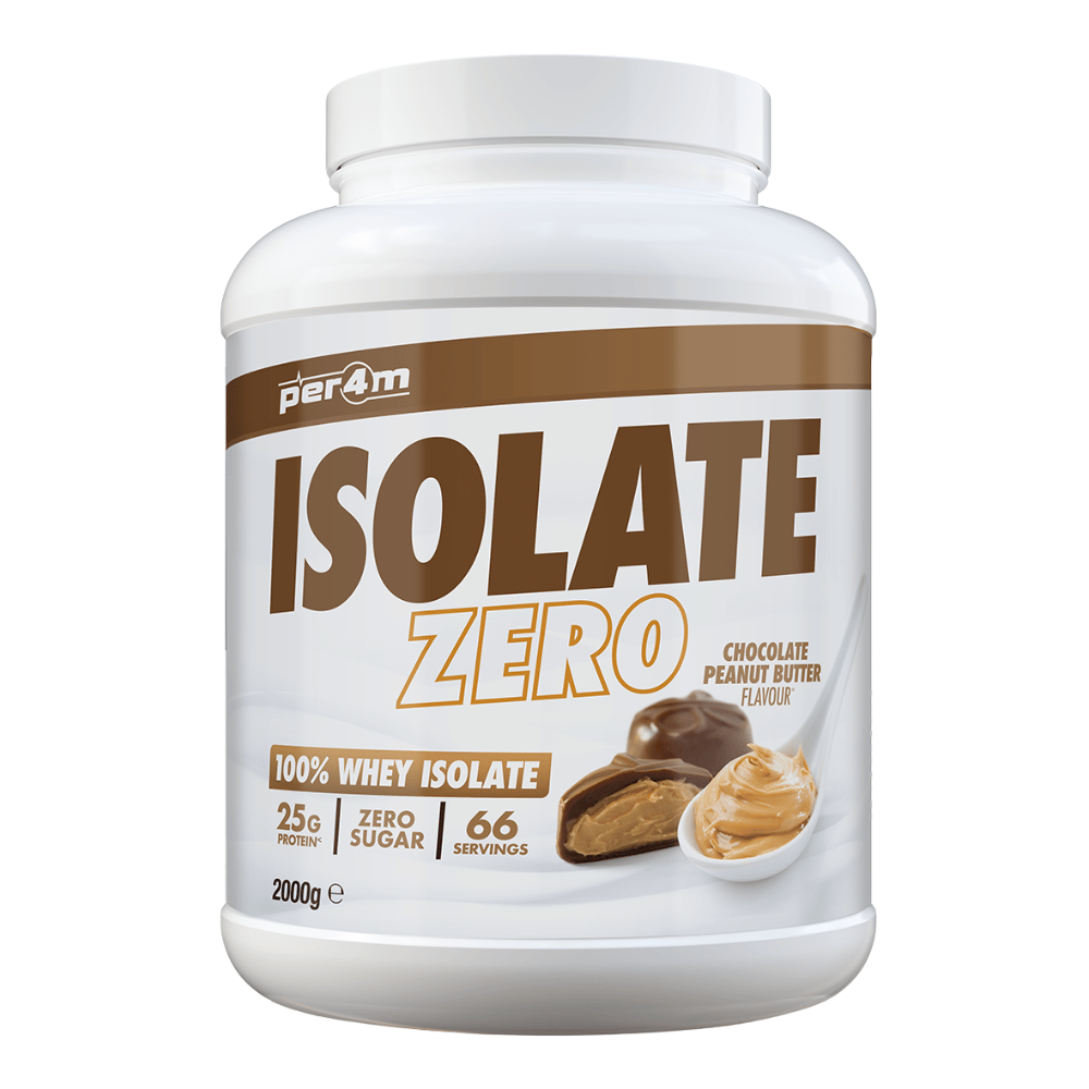 PER4M Isolate Zero Whey Protein Powder 2kg - Chocolate Peanut Butter - 66 Servings