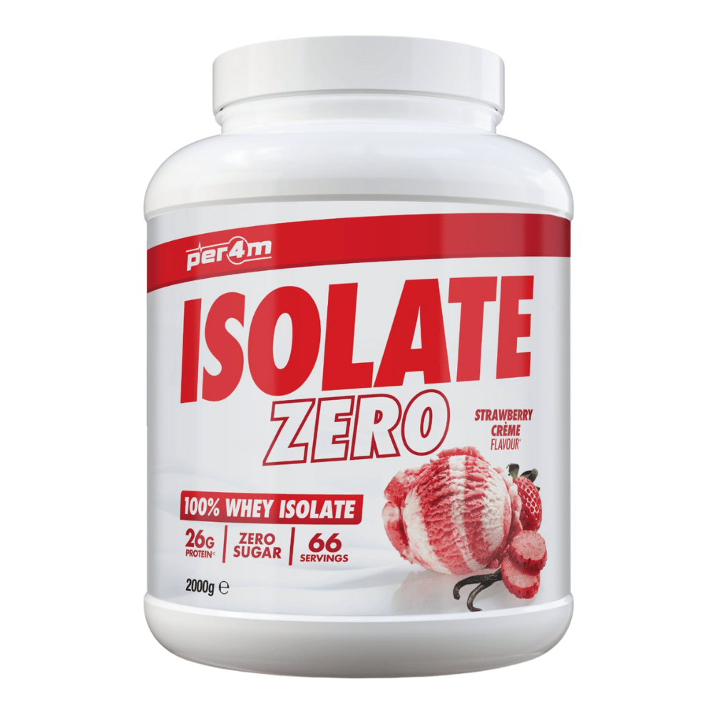PER4M Isolate Zero Strawberry Creme Whey Protein - 2kg (66 Servings)