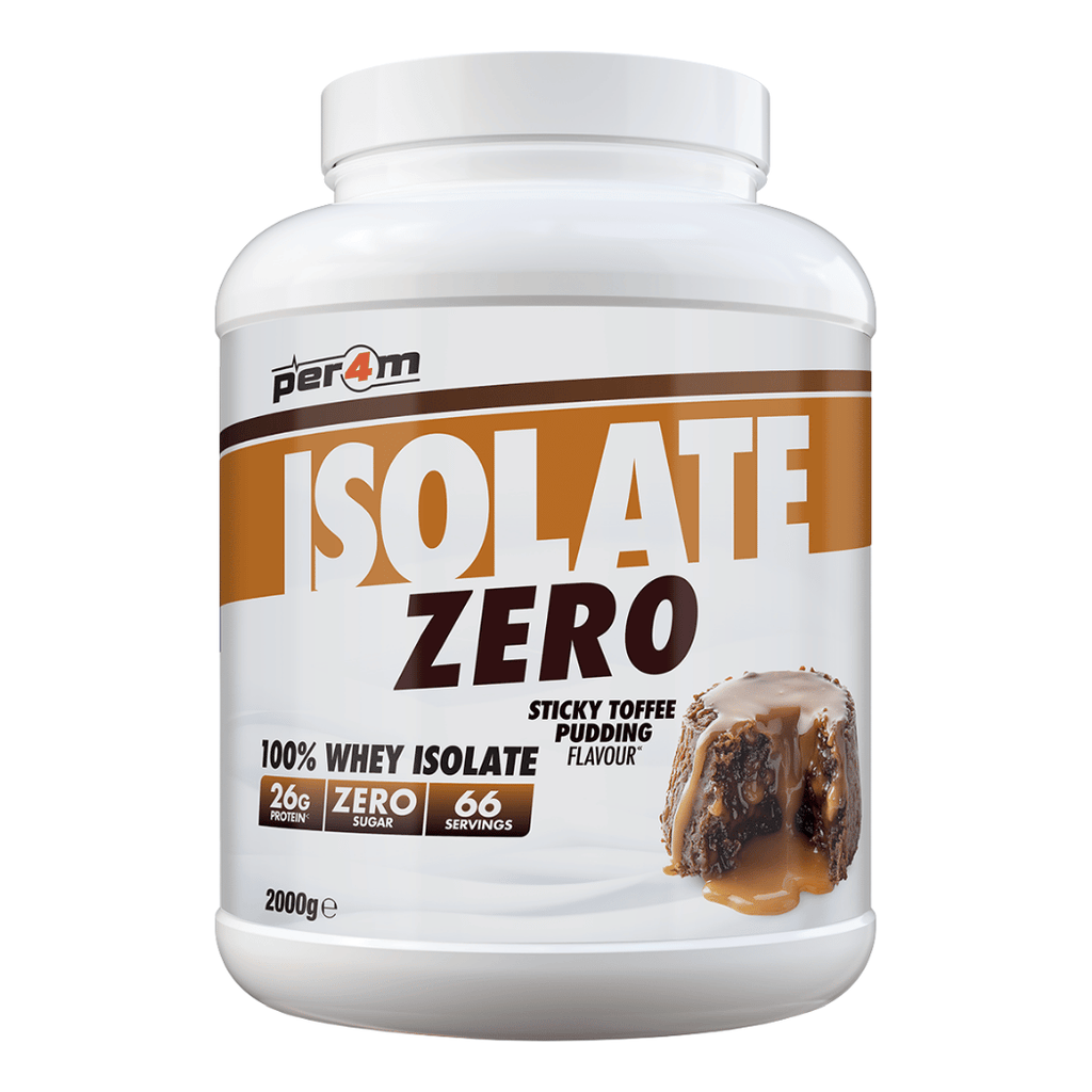 PER4M Isolate Zero Sticky Toffee Pudding Protein Powder - 2kg (66 Servings)