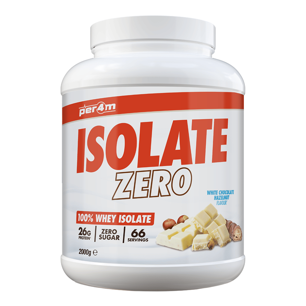 PER4M Isolate Zero White Chocolate Hazelnut Protein Powder - 2kg Tubs