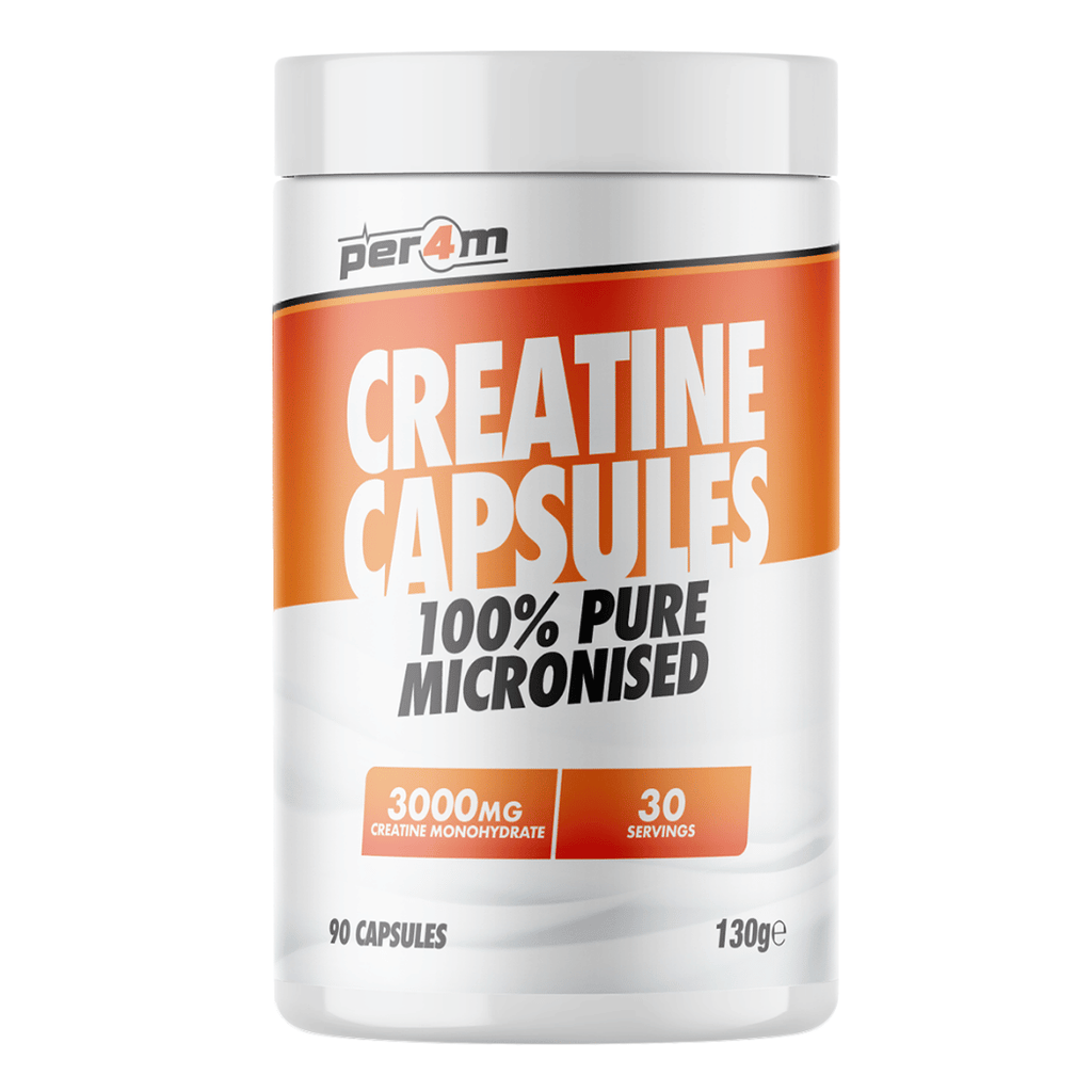 PER4M Micronised Creatine Capsules - 30 Servings (90 Capsules)
