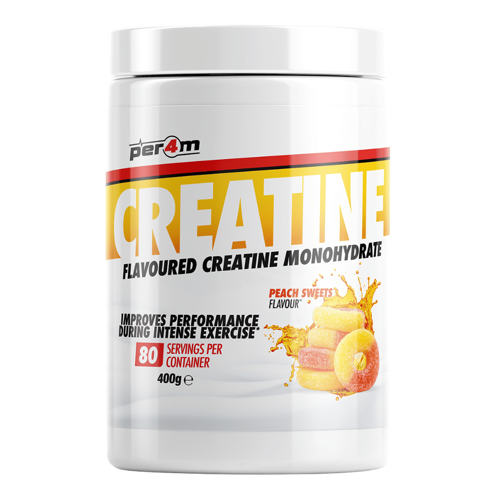 PER4M Peach Sweets Flavoured Creatine Powder - 80 Serving Tubs