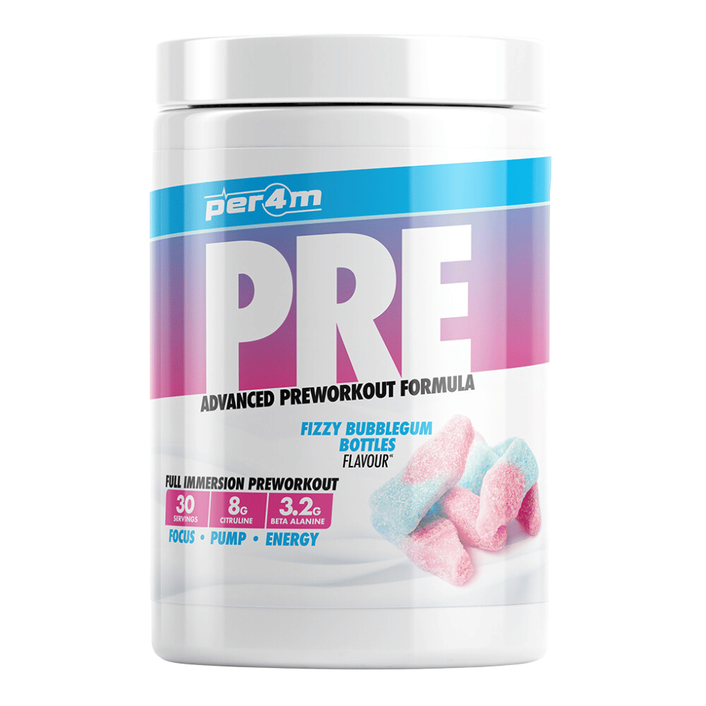 PER4M Fizzy Bubblegum Bottles Pre-Workout Tubs - 30 Servings
