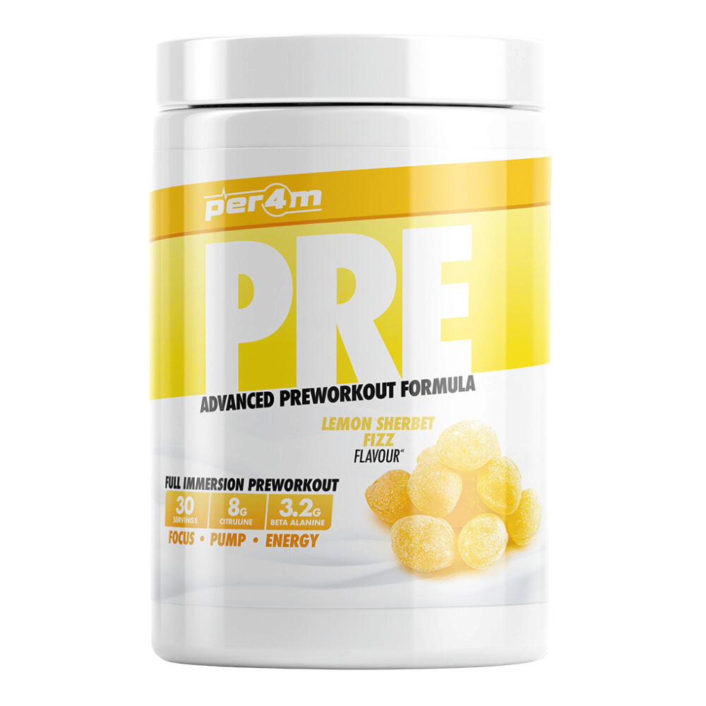 PER4M Lemon Sherbet Fizz - 30 Serving Tubs - Advanced Pre-Workout