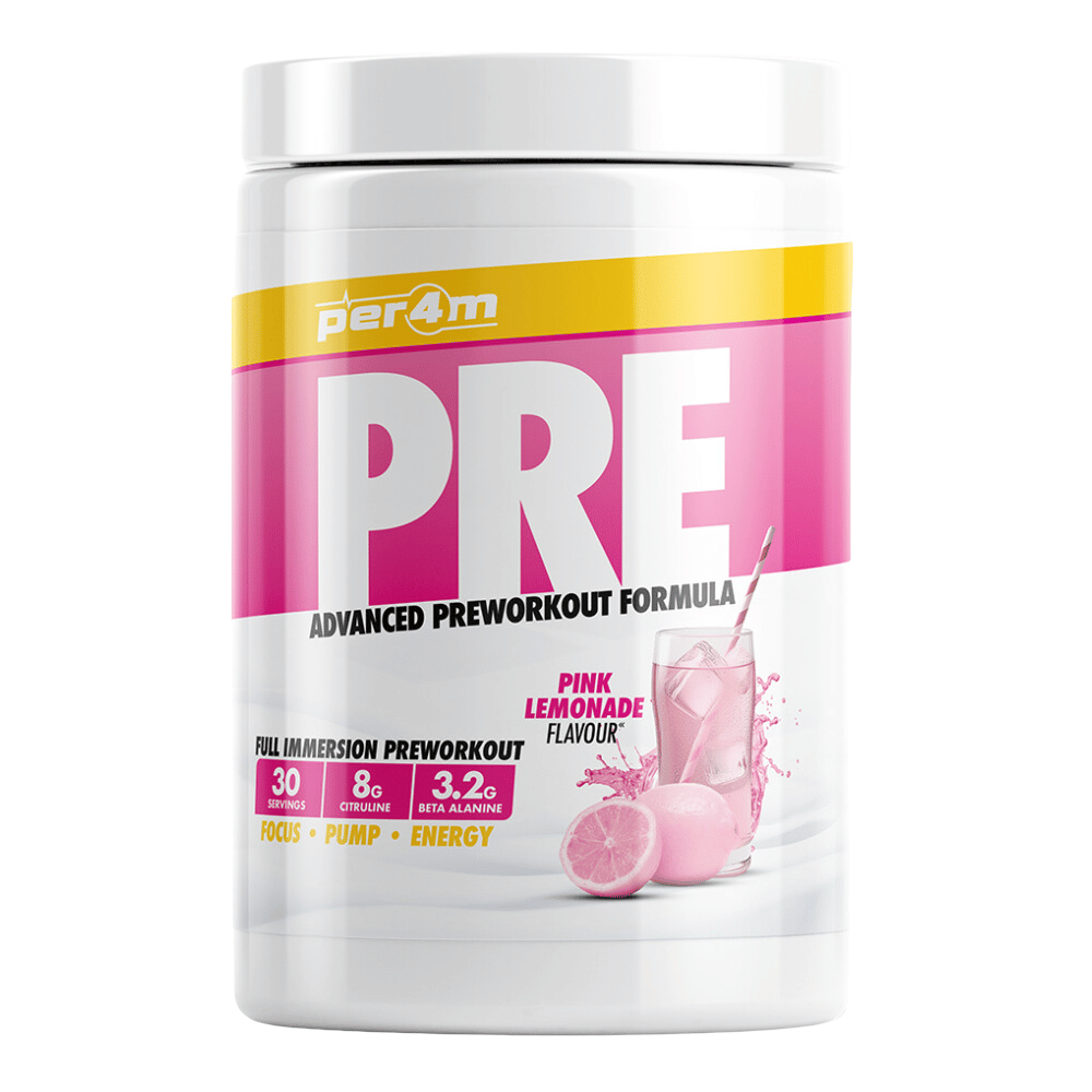 PER4M Pink Lemonade Pre-Workout Supplements - 30 Servings