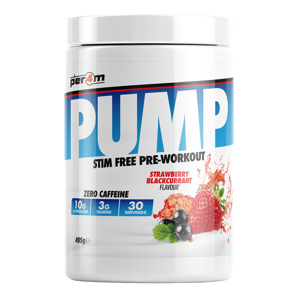 PER4M Pump Non-Stim Pre Workout - Strawberry Blackcurrant Flavour - 30 Servings
