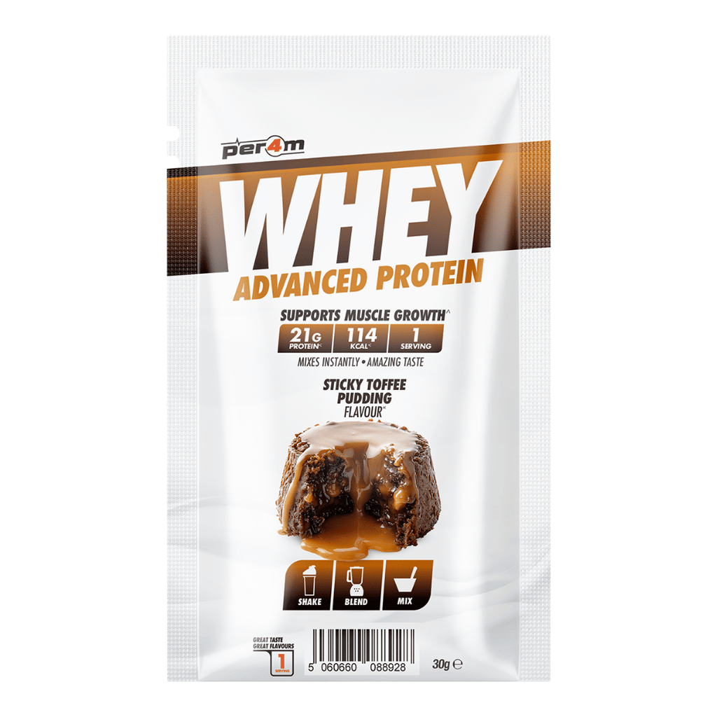 PER4M Sachets Sticky Toffee Pudding Whey Protein Powder (Single Sachets)
