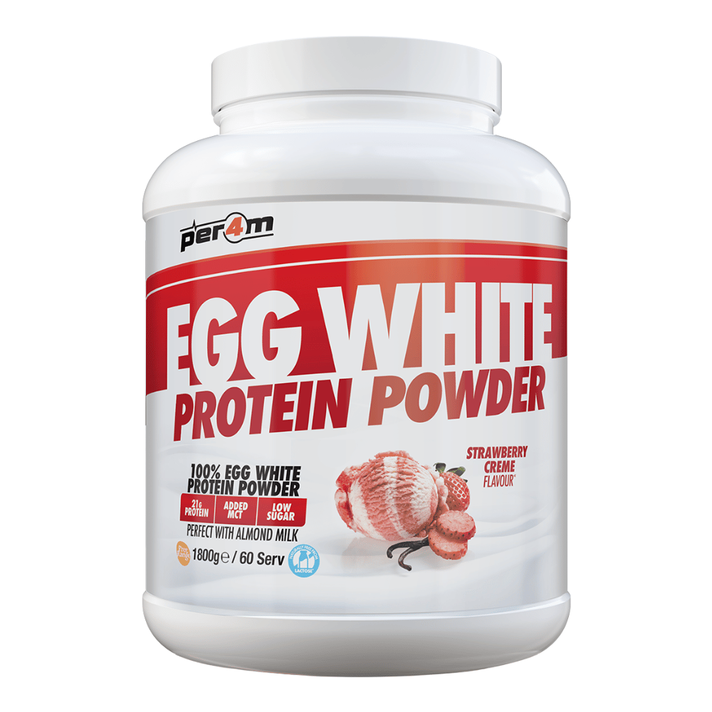 PER4M Strawberry Creme Egg White Protein Powder 1.8kg (60 Servings)