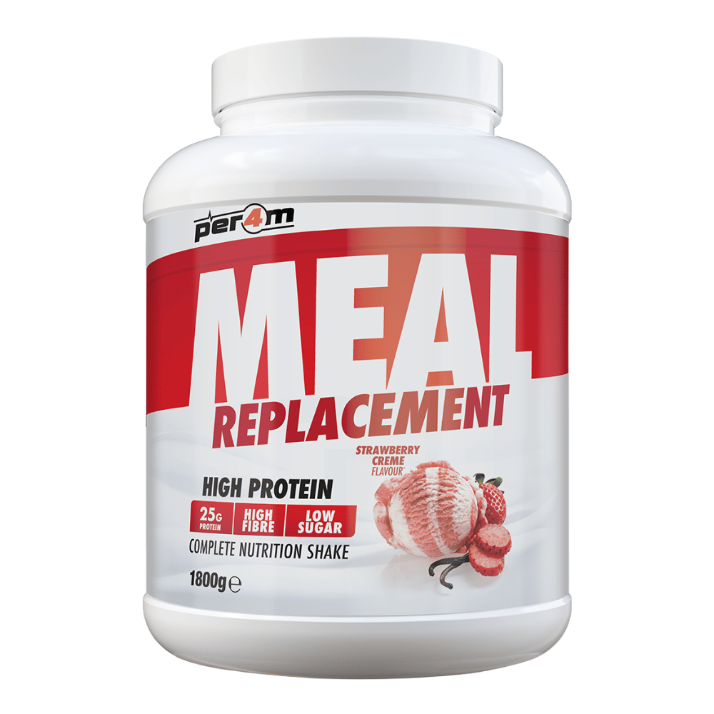 PER4M Strawberry Creme Meal Replacement Protein Powder Tubs - 1.8kg