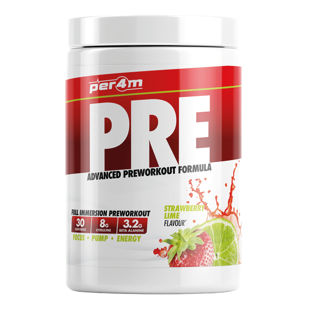 PER4M Advanced Pre-Workout - Strawberry Lime Flavour - 30 Servings (570g)