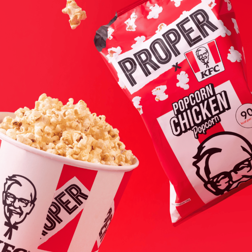 KFC x PROPER Popcorn Bags with a KFC Bucket