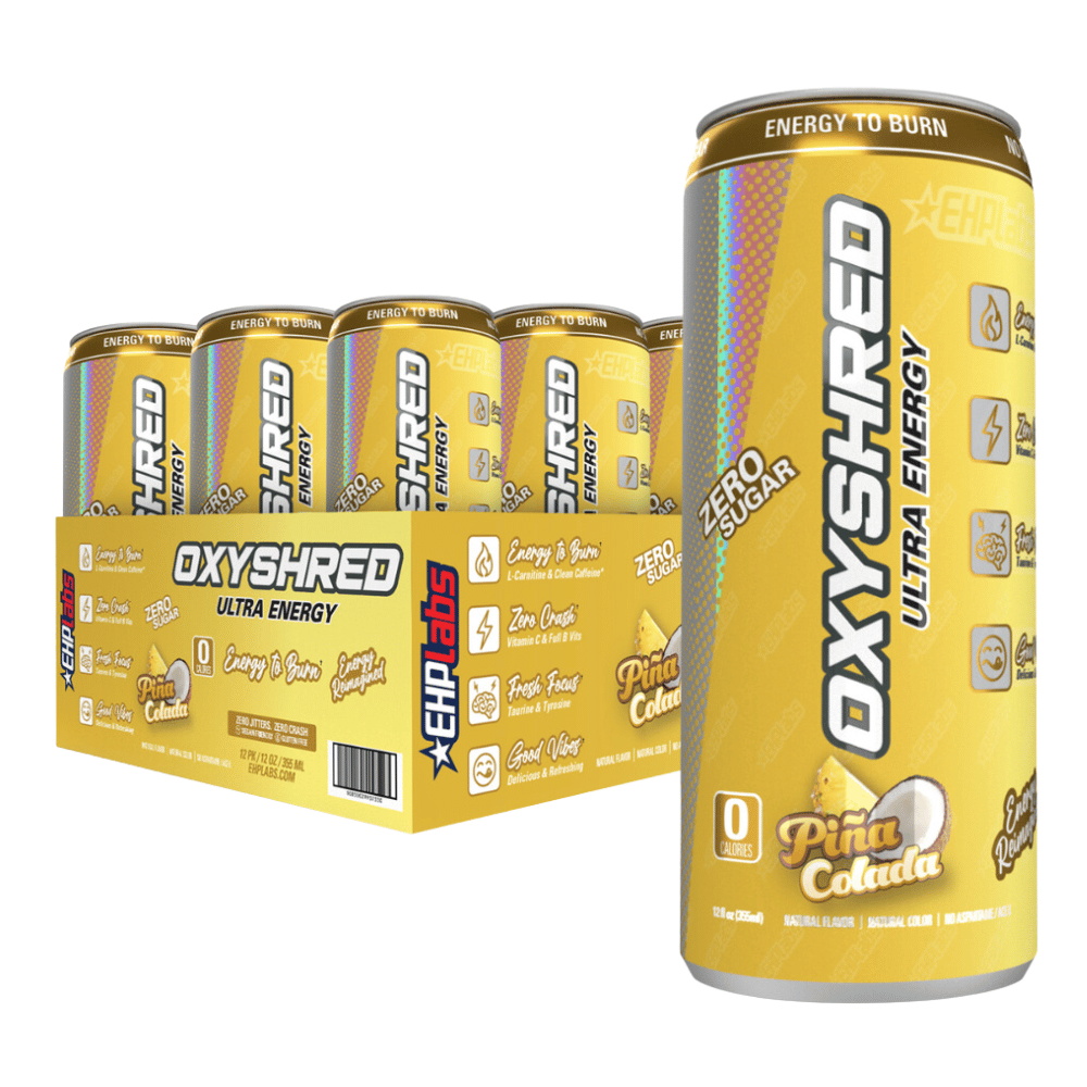 EHP Labs Oxyshred Pina Colada Energy Drinks - 12 Pack