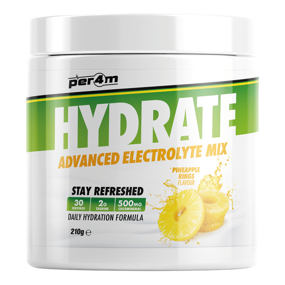 PER4M Hydrate Electrolyte Mix Supplement - Pineapple Rings Flavour - 30 Servings