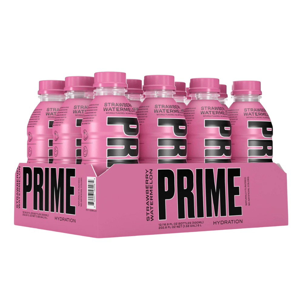 Prime Strawberry Watermelon Hydration Drinks - 12 Pack Bottles - UK - Protein Package