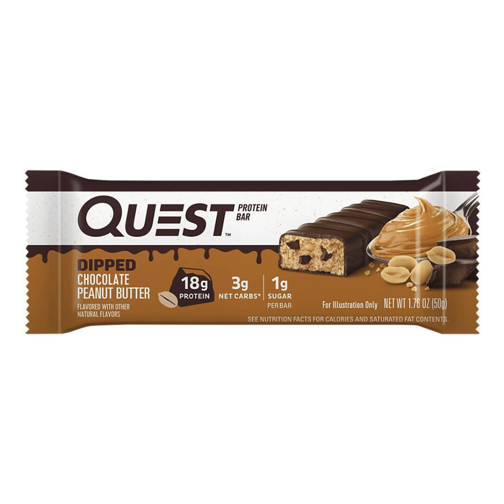 Quest Dipped Peanut Butter Protein Bars - Single 50g Bar