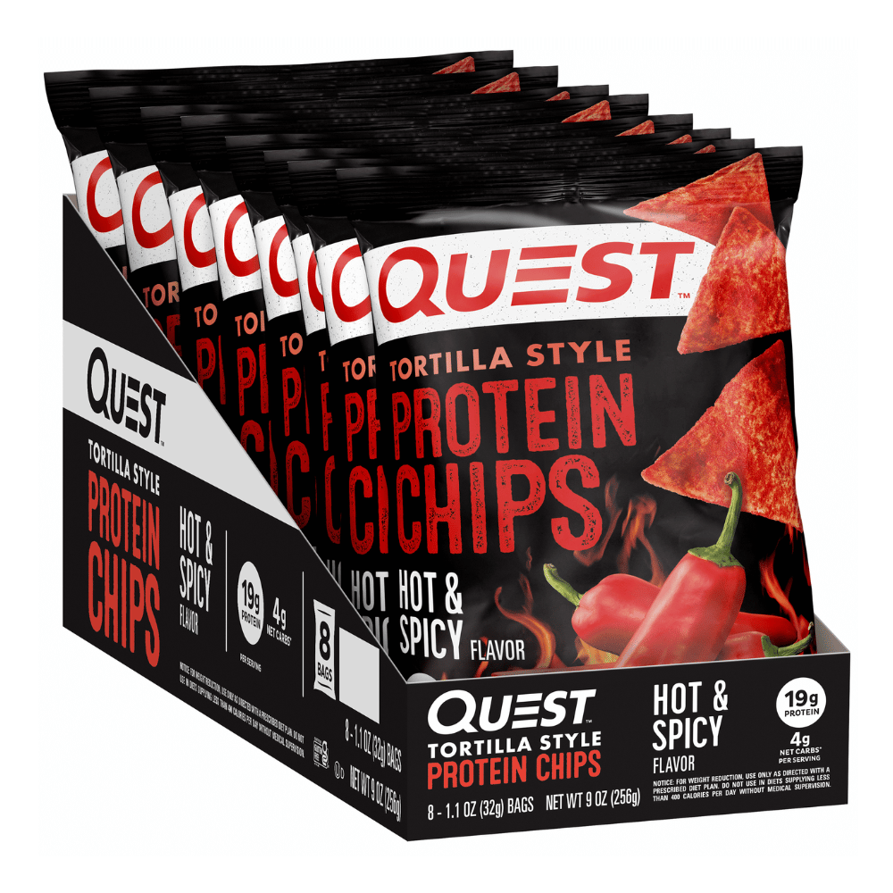 8 Pack of Quest Hot and Spicy Protein Crisps