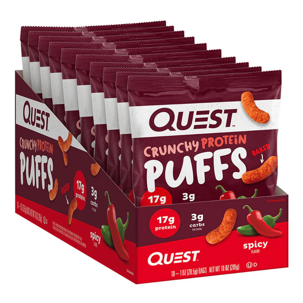 Quest Spicy Protein Puff Crisps - 10 x 28.5g Boxes