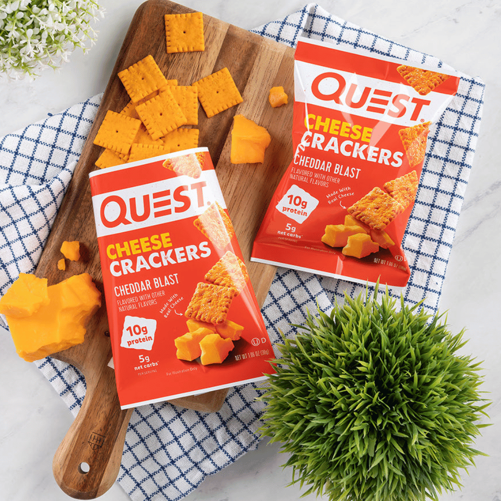 Inside Quest Cheese Protein Crackers - Protein Package UK