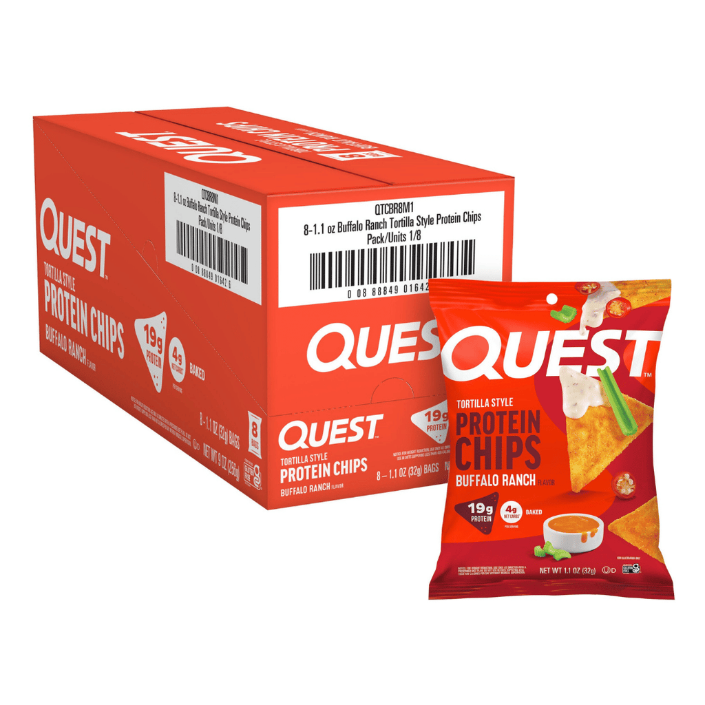 Quest Buffalo Ranch Protein Chips Box (8 Packets) - 8x32g