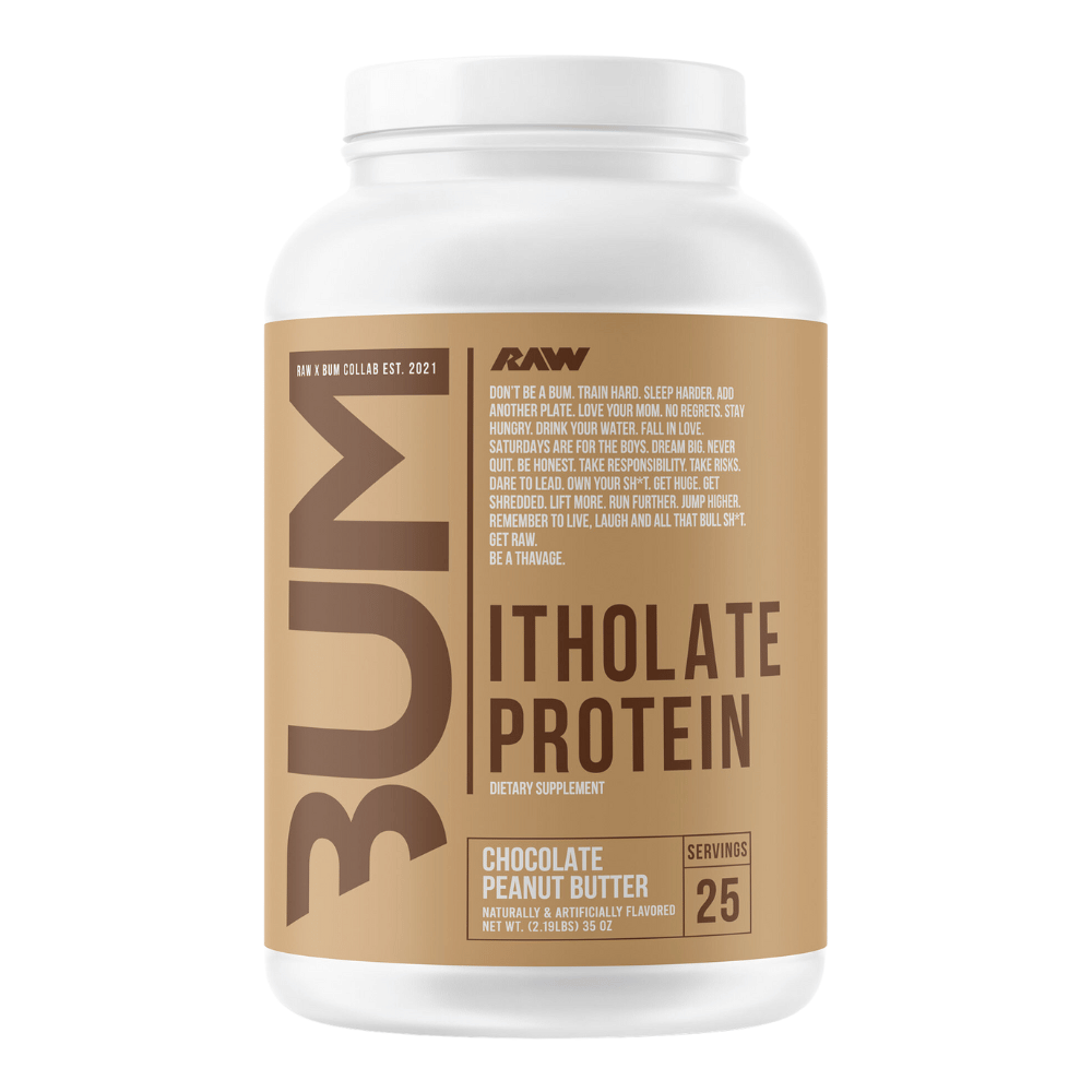 RAW CBUM Itholate Isolate Protein Powder - Chocolate Peanut Butter - 25 Servings