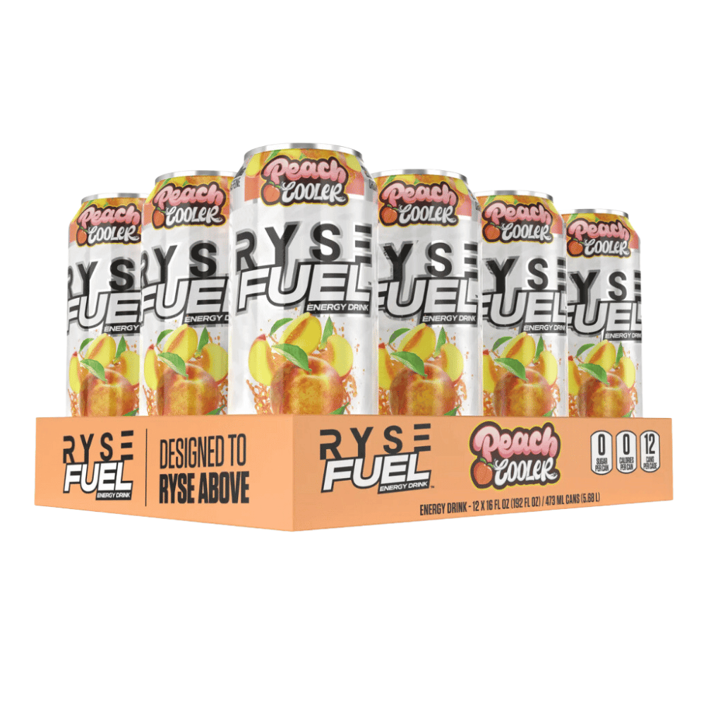 RYSE Peach Cooler RYSE Fuel Energy Drinks - 12 Packs