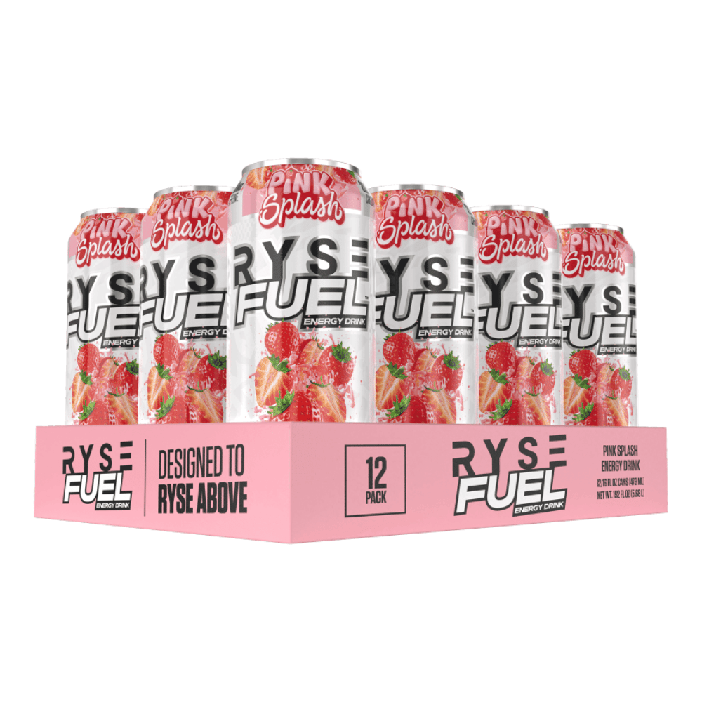 RYSE Fuel Pink Splash Flavour - 12 Case Packs - Zero Calorie Energy Drinks