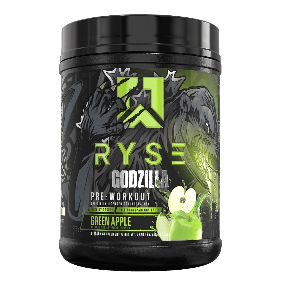 RYSE Godzilla Green Apple Pre-Workout Supplements - 40 Servings